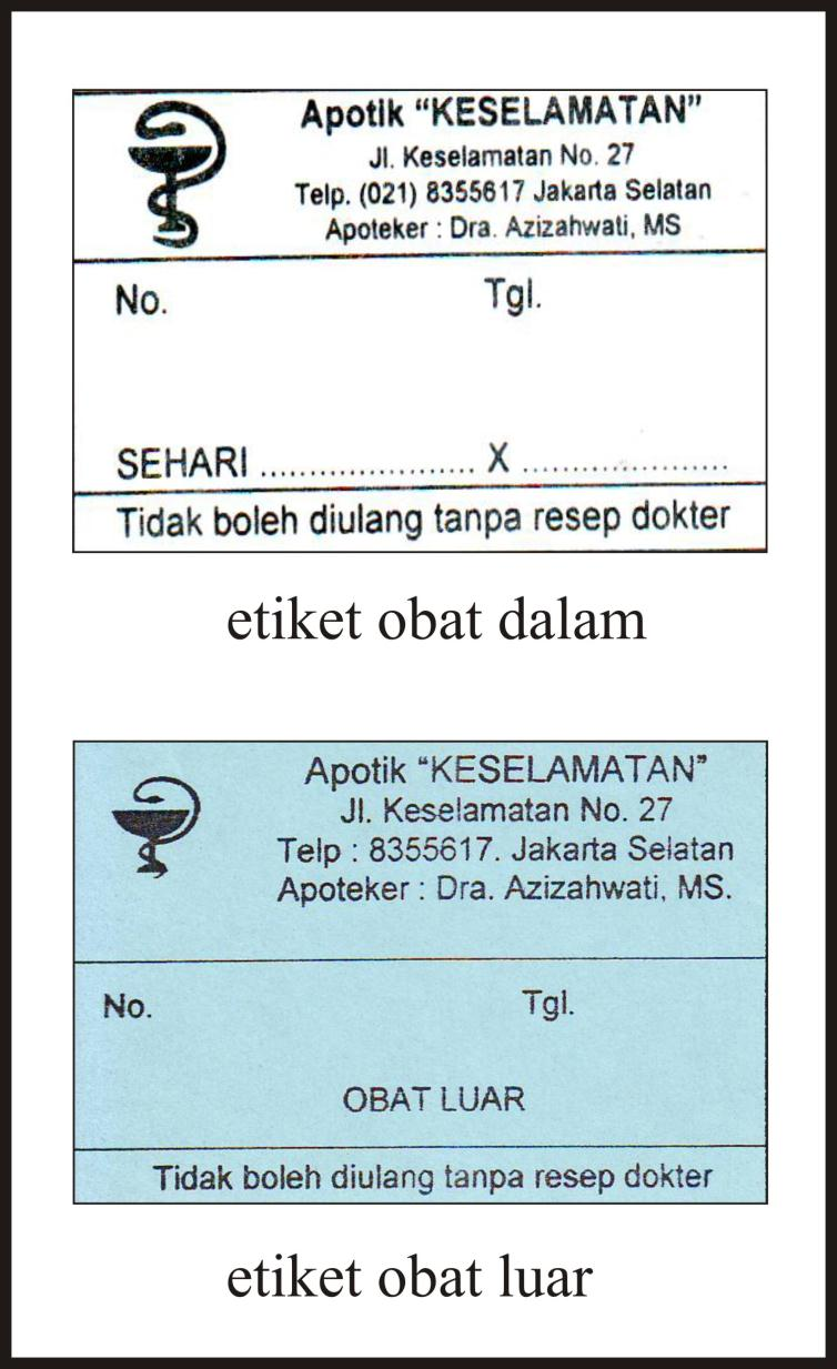 Detail Contoh Etiket Obat Nomer 26