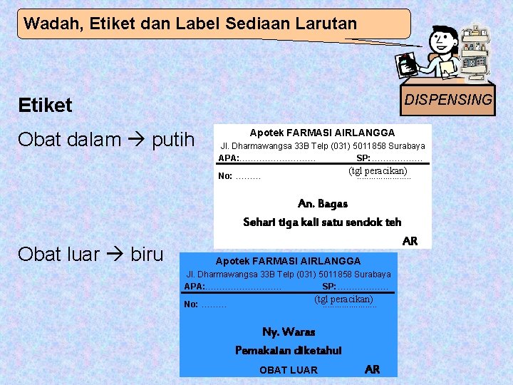 Detail Contoh Etiket Obat Yang Benar Nomer 8