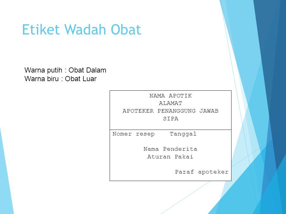 Detail Contoh Etiket Obat Yang Benar Nomer 20