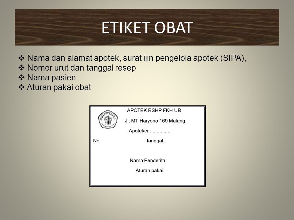 Detail Contoh Etiket Obat Yang Benar Nomer 36