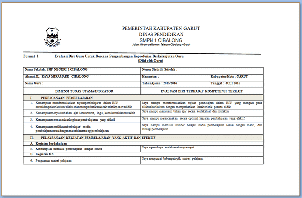 Detail Contoh Evaluasi Diri Guru Nomer 29