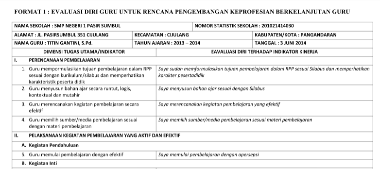 Detail Contoh Evaluasi Diri Guru Nomer 34