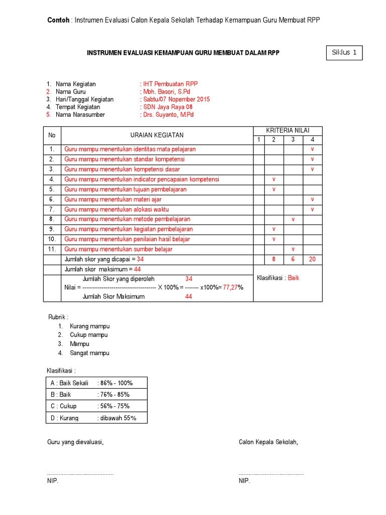 Detail Contoh Evaluasi Hasil Belajar Nomer 3