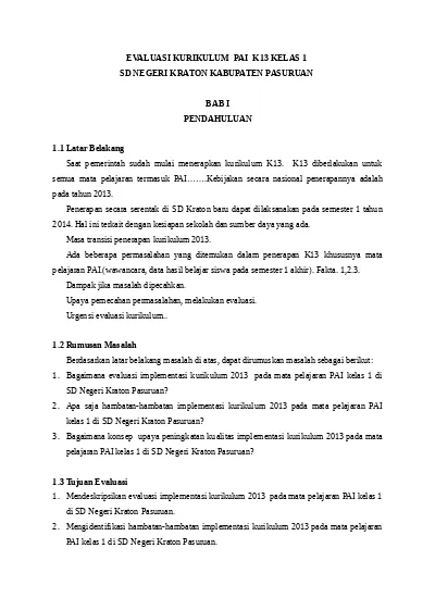 Detail Contoh Evaluasi Kurikulum Nomer 40