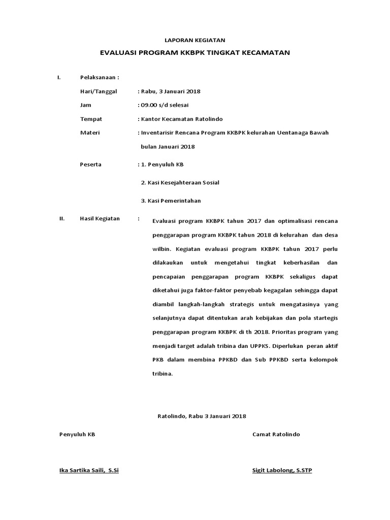 Detail Contoh Evaluasi Program Nomer 19