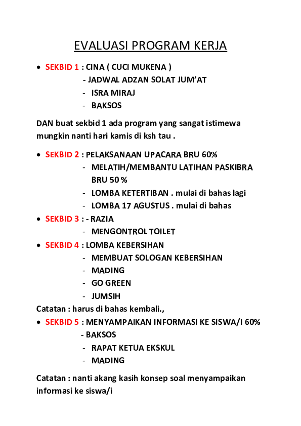 Detail Contoh Evaluasi Program Nomer 4