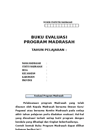 Detail Contoh Evaluasi Program Nomer 30