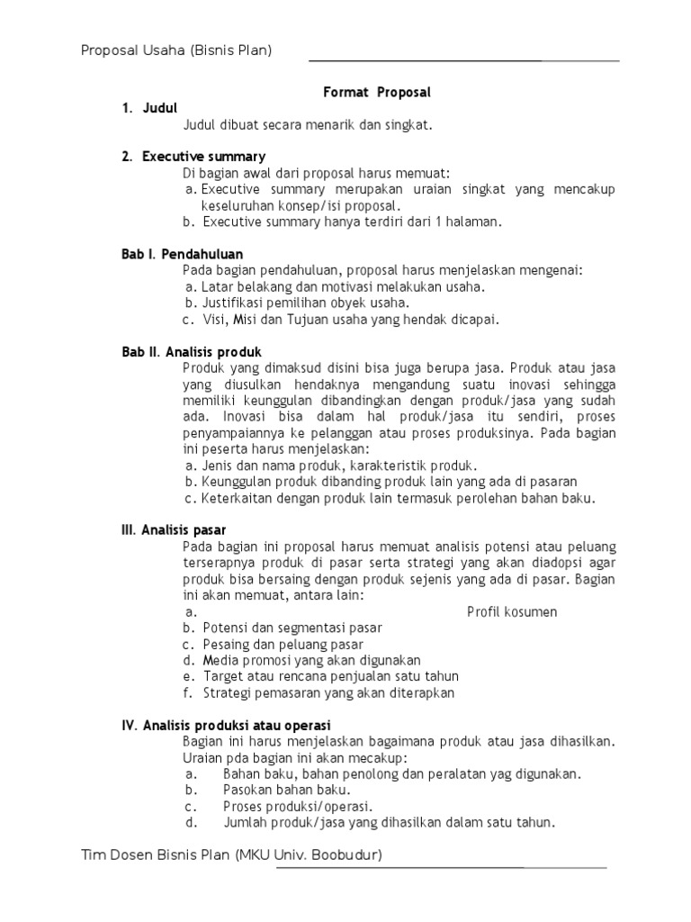 Detail Contoh Executive Summary Business Plan Nomer 30