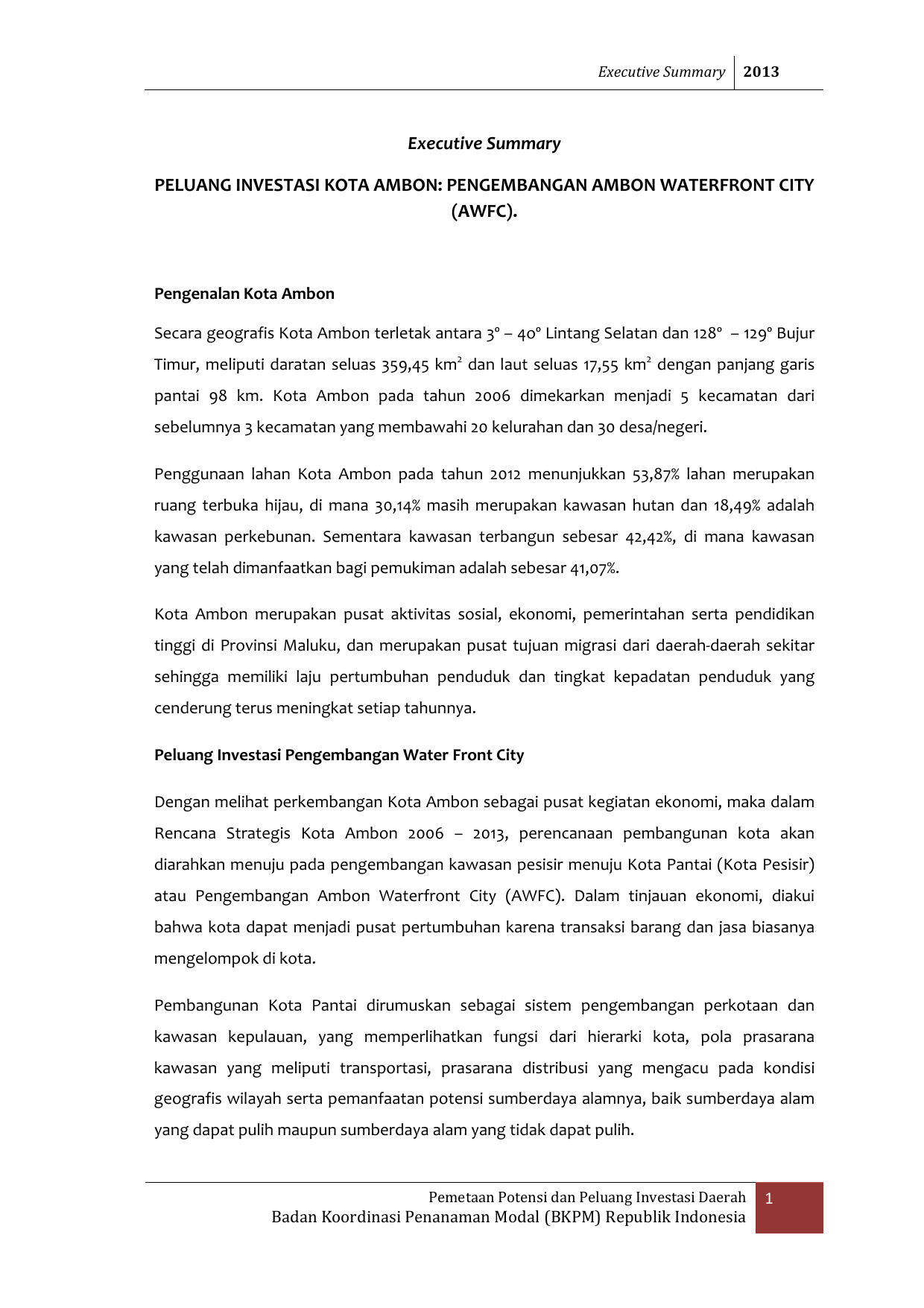 Detail Contoh Executive Summary Laporan Proyek Nomer 29