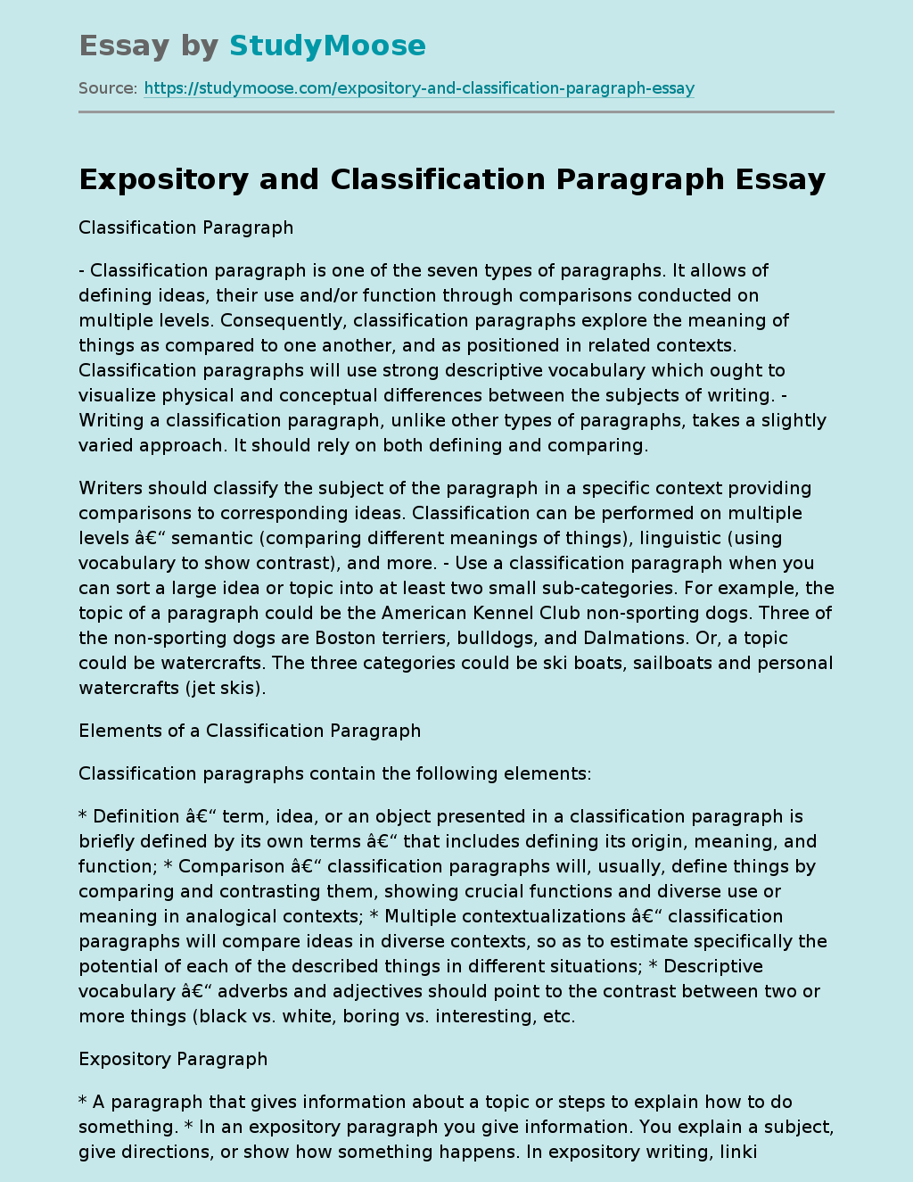 Detail Contoh Expository Paragraph Nomer 50