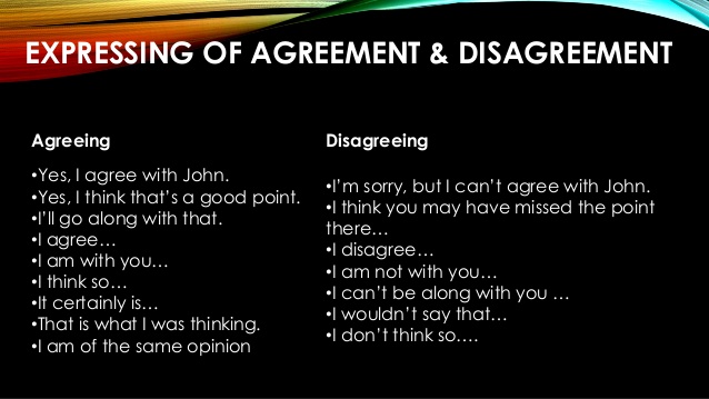 Detail Contoh Expressing Agreement And Disagreement Nomer 2
