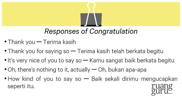 Detail Contoh Expression Of Congratulation Nomer 41