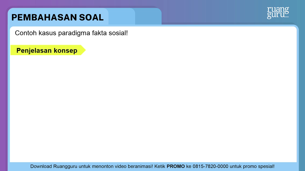 Detail Contoh Fakta Sosial Nomer 56