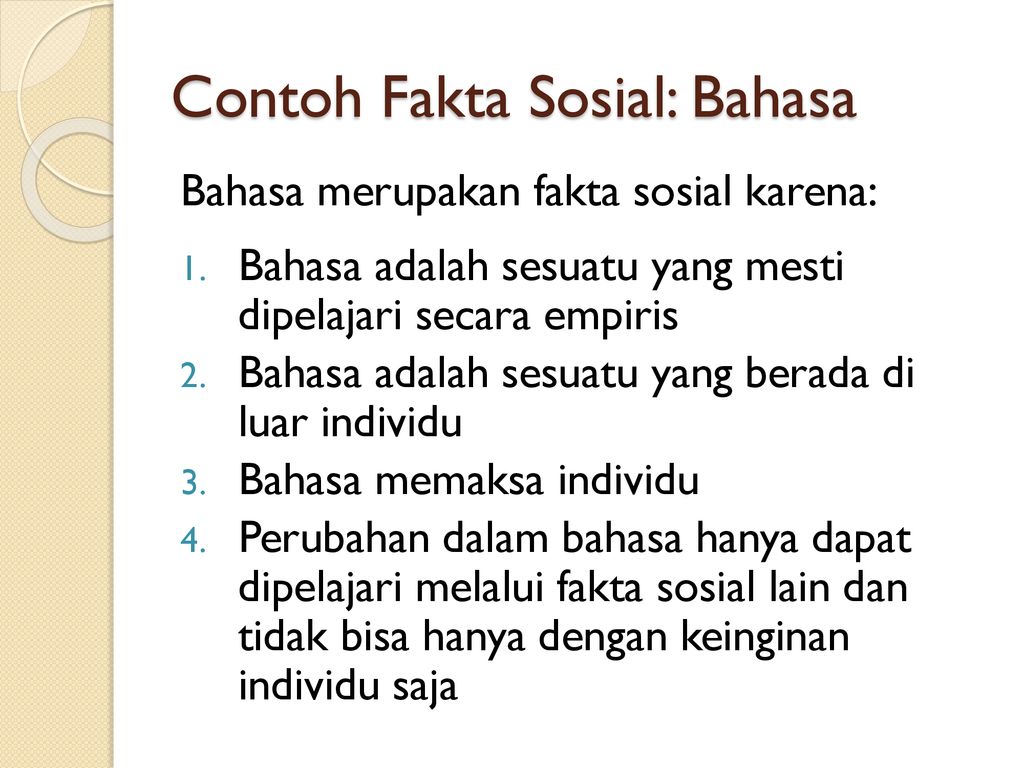 Detail Contoh Fakta Sosial Nomer 10