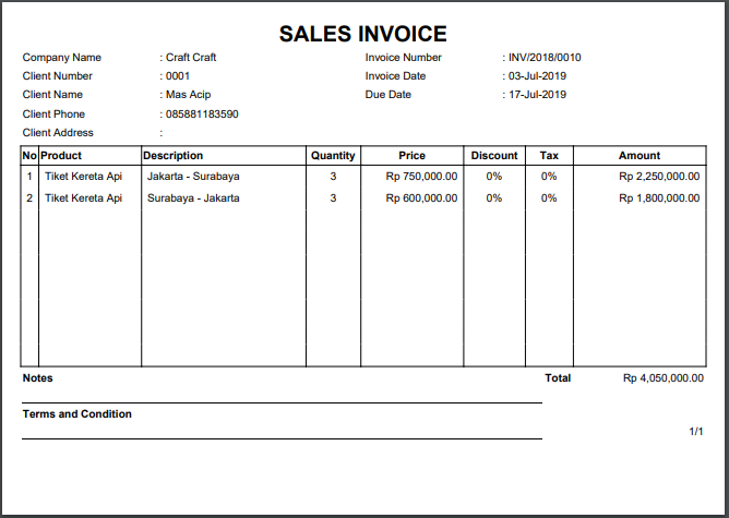 Detail Contoh Faktur Invoice Nomer 27