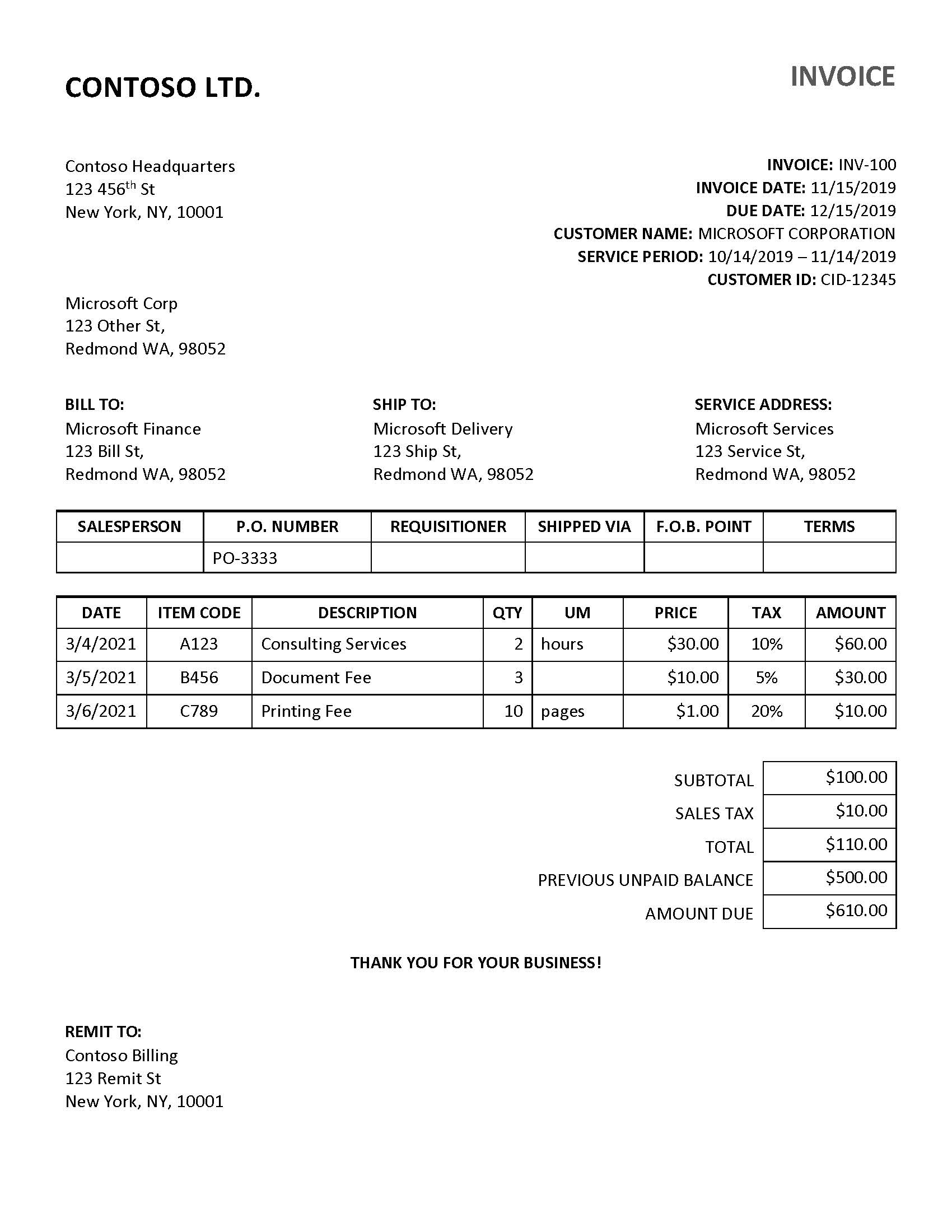 Detail Contoh Faktur Invoice Nomer 35