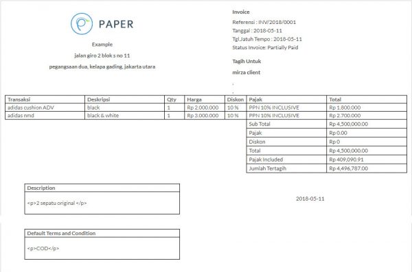 Detail Contoh Faktur Invoice Nomer 53