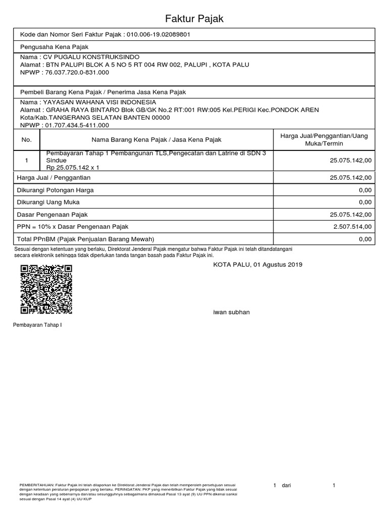 Detail Contoh Faktur Invoice Nomer 54