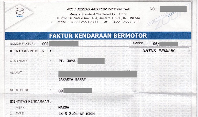 Detail Contoh Faktur Mobil Nomer 15