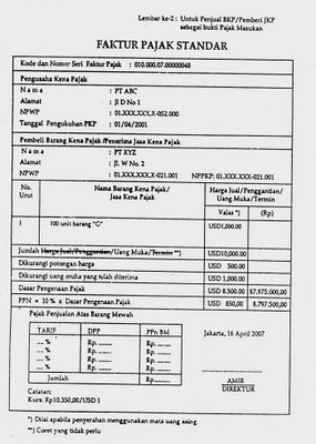 Detail Contoh Faktur Pajak Cv Nomer 43