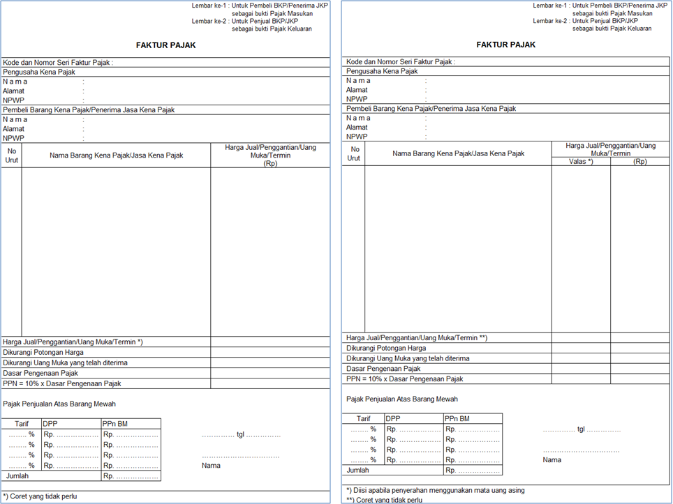 Detail Contoh Faktur Pajak Sederhana Nomer 38
