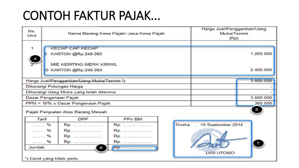 Detail Contoh Faktur Pajak Sederhana Nomer 47