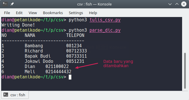 Detail Contoh File Csv Nomer 30