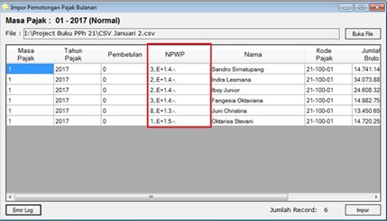 Detail Contoh File Csv Pajak Nomer 7