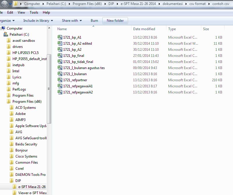 Detail Contoh File Csv Pajak Nomer 11