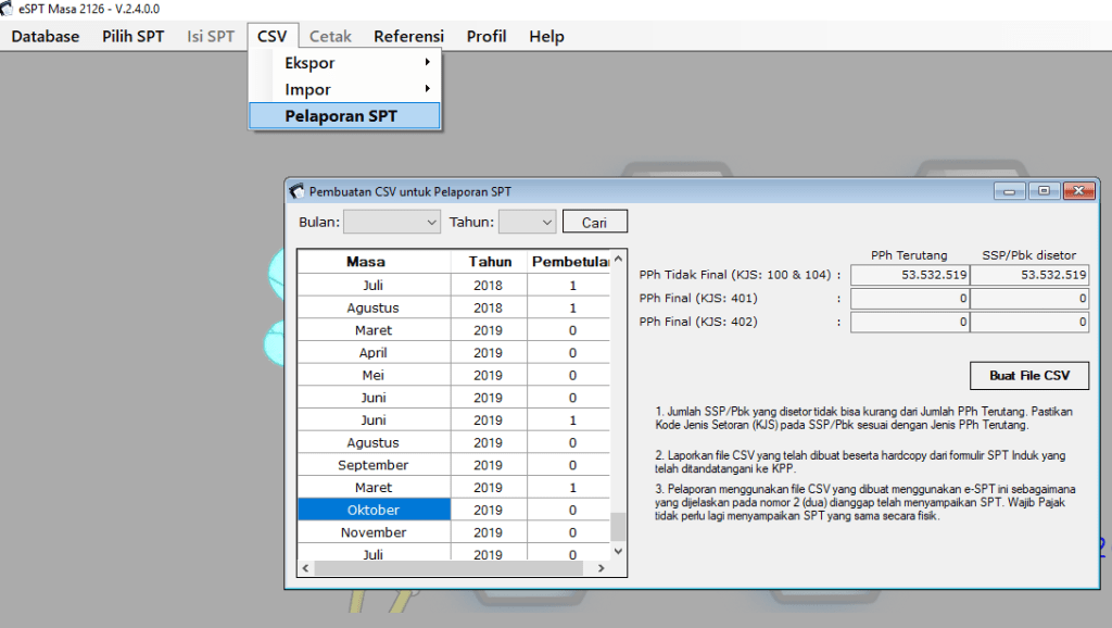Detail Contoh File Csv Pajak Nomer 18