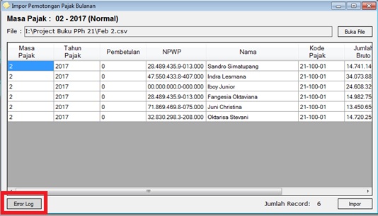 Detail Contoh File Csv Pajak Nomer 4