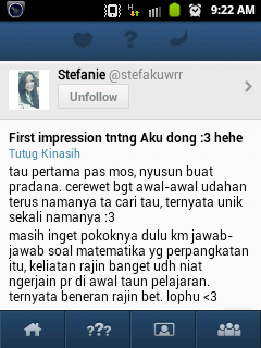 Contoh First Impression - KibrisPDR