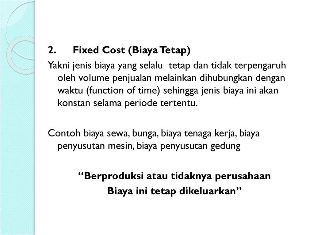 Detail Contoh Fixed Cost Nomer 34