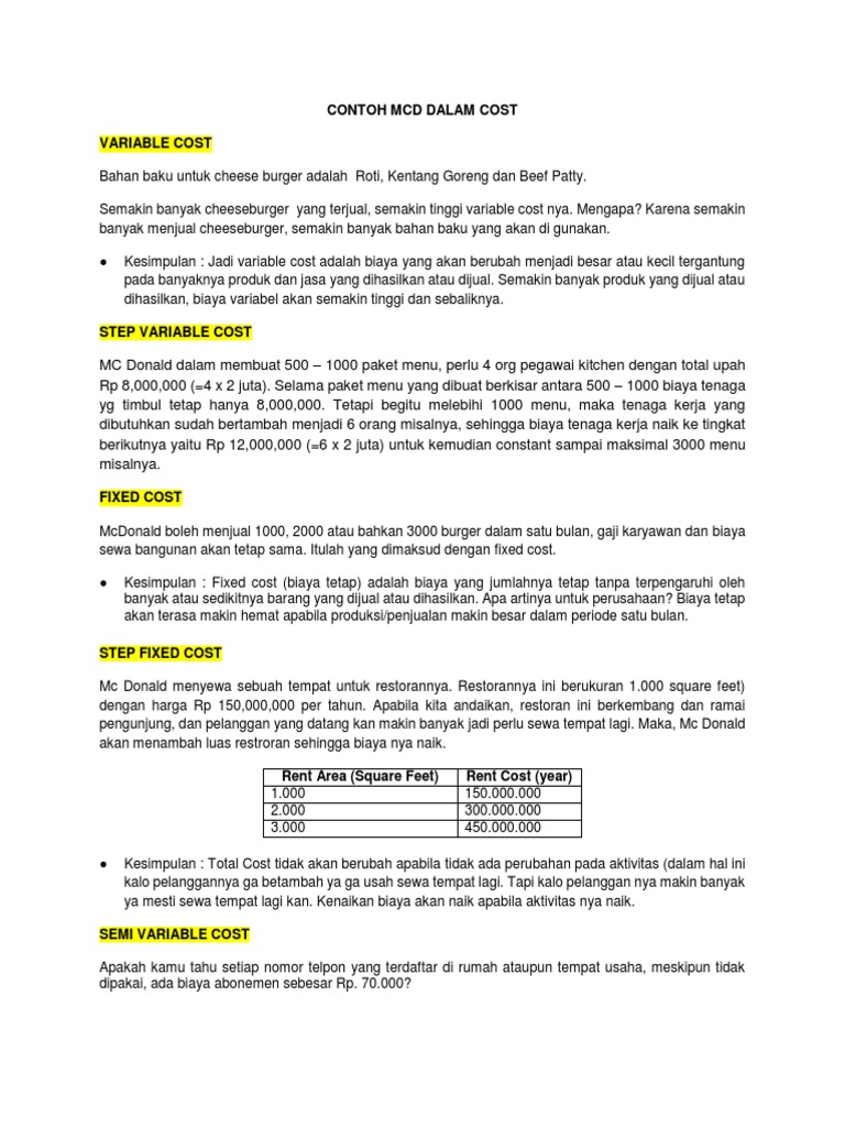 Detail Contoh Fixed Cost Nomer 50