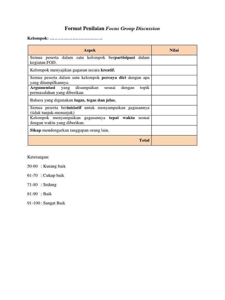 Detail Contoh Focus Group Discussion Nomer 8