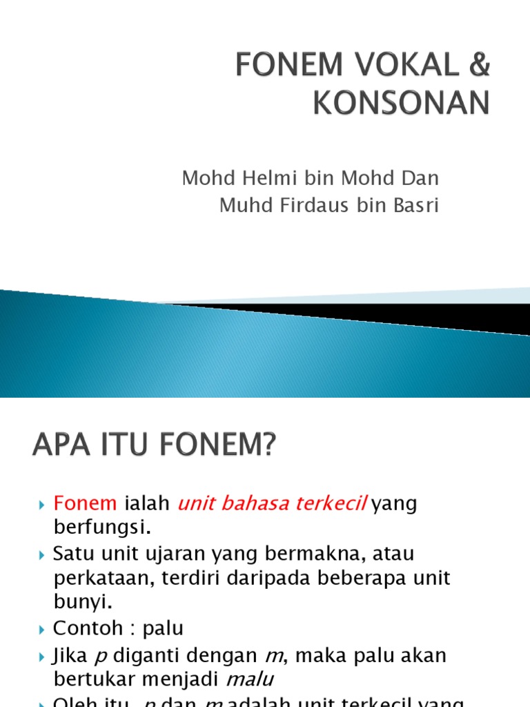 Detail Contoh Fonem Vokal Nomer 5