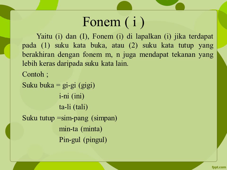 Detail Contoh Fonem Vokal Nomer 7