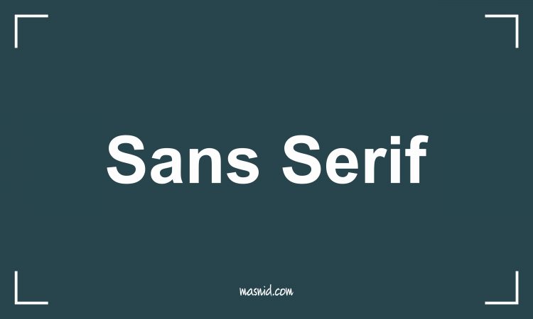 Detail Contoh Font Sans Serif Nomer 7