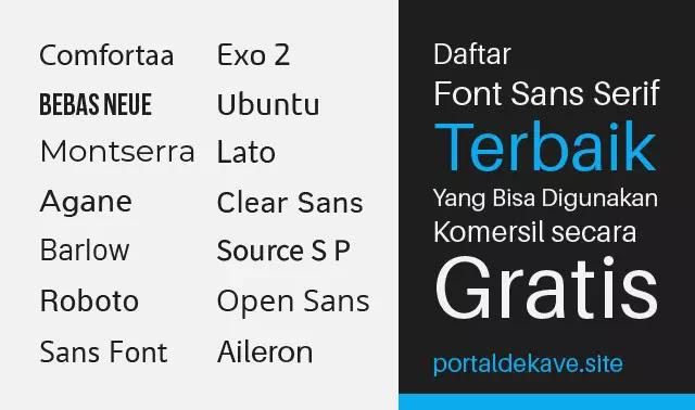 Contoh Font Sans Serif - KibrisPDR