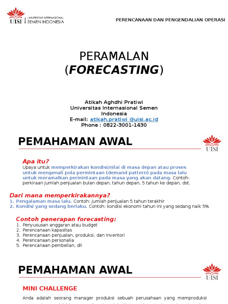 Detail Contoh Forecasting Perusahaan Nomer 42