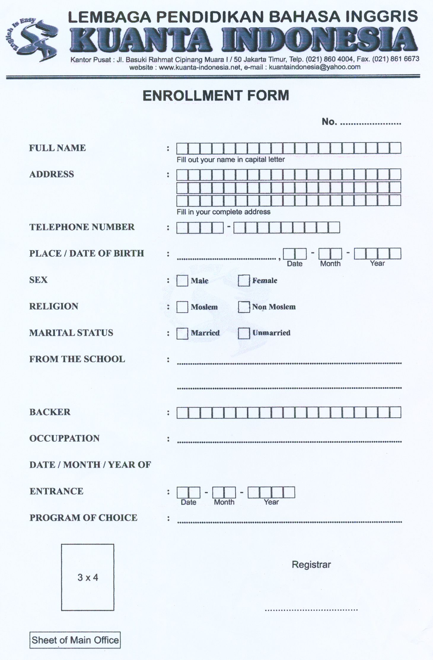 Detail Contoh Form A Nomer 32