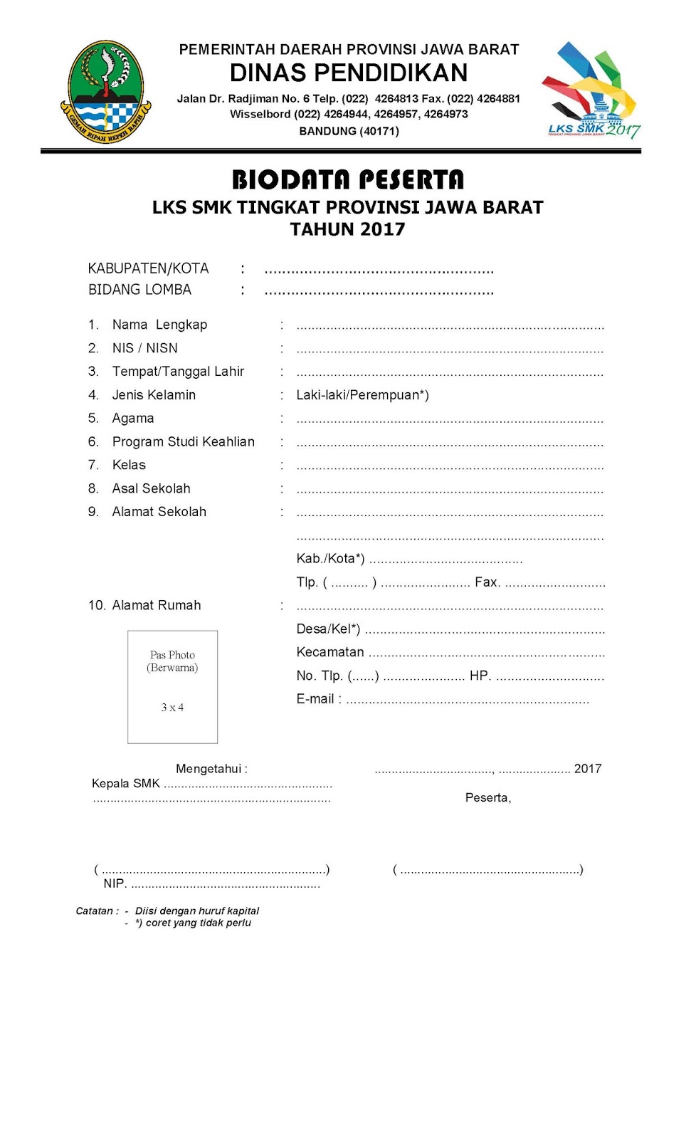 Detail Contoh Form Biodata Koleksi Nomer 47