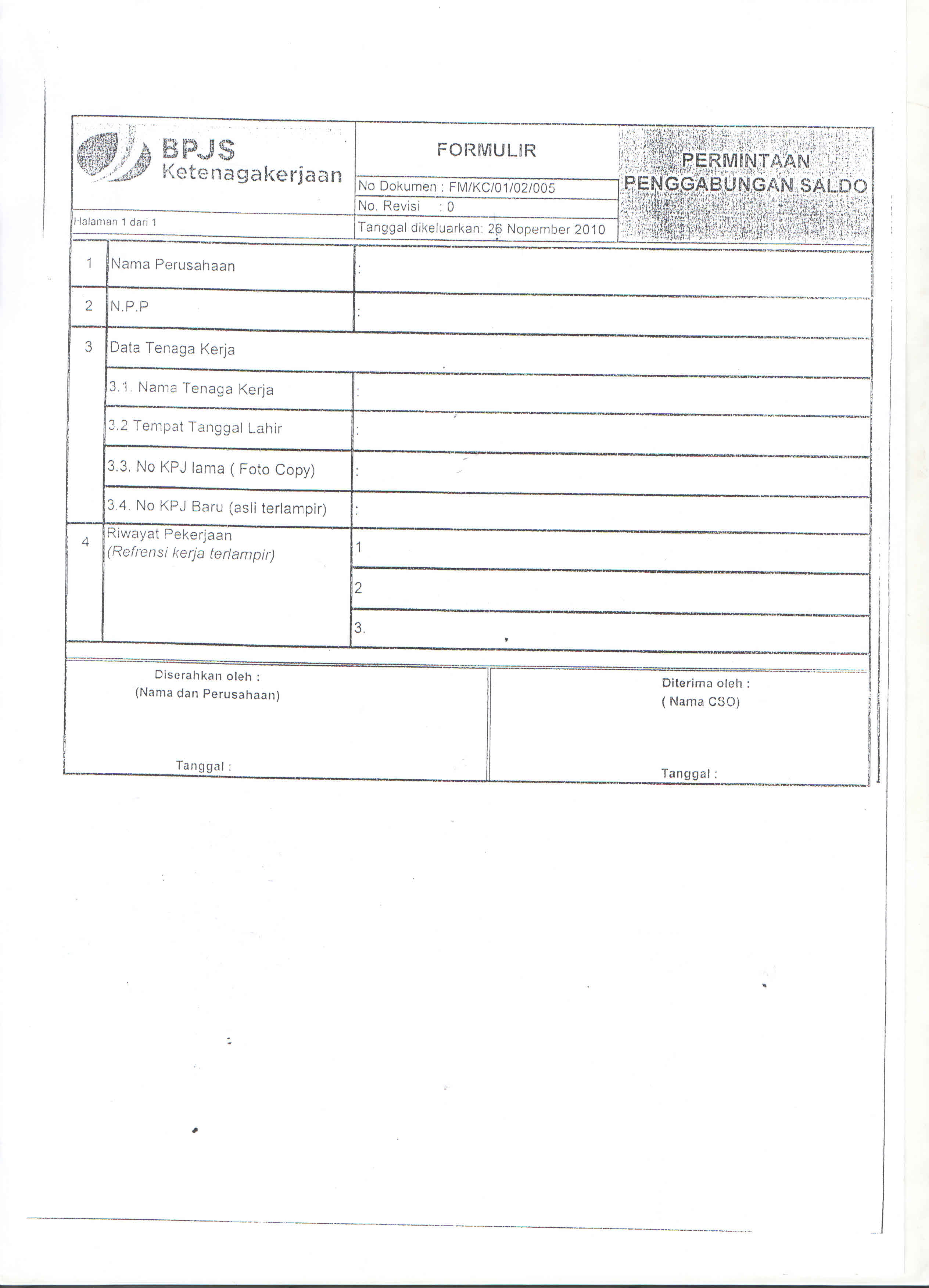 Detail Contoh Form Biodata Karyawan Nomer 27