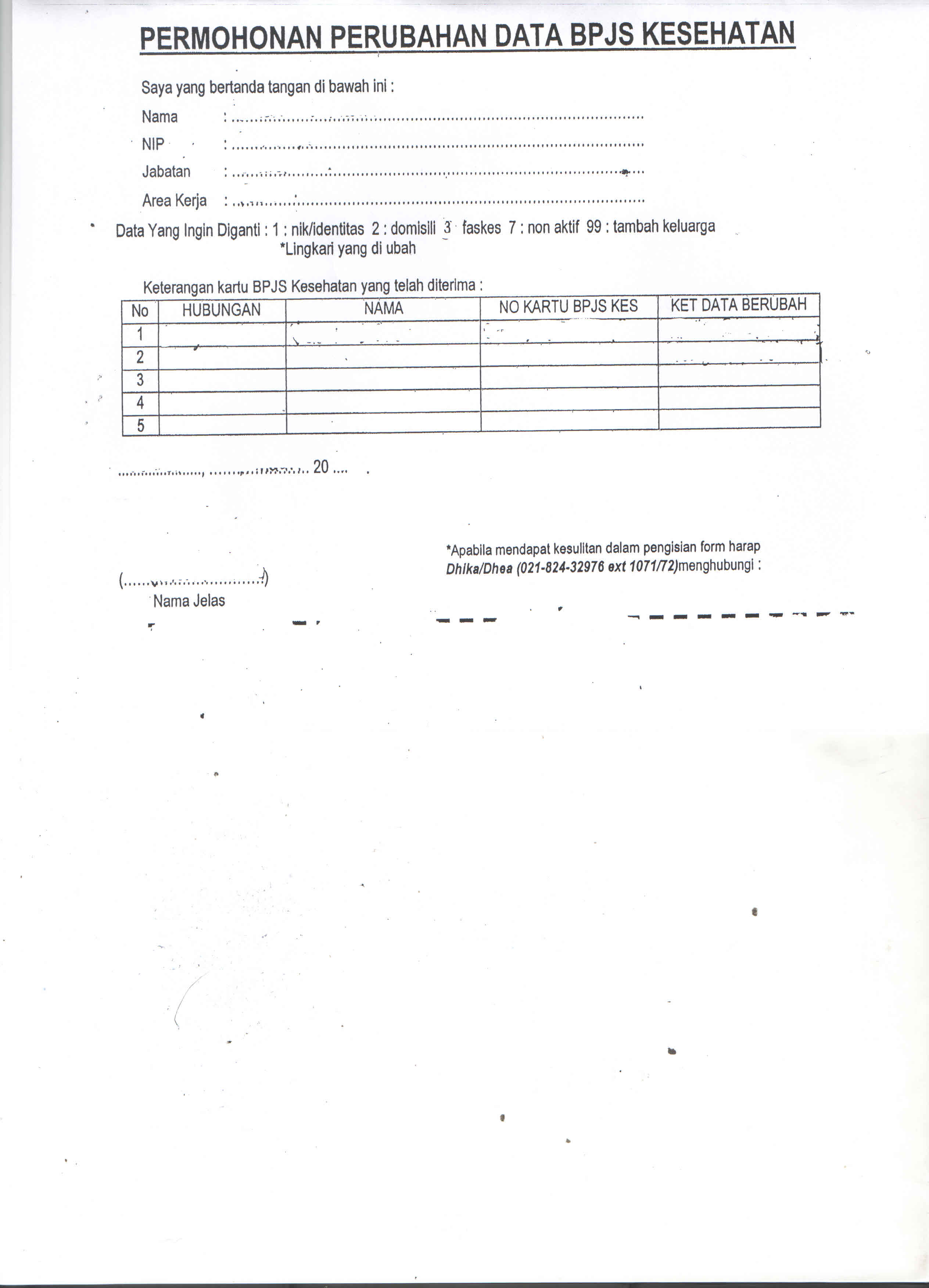 Detail Contoh Form Biodata Karyawan Nomer 29