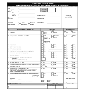 Detail Contoh Form Biodata Karyawan Nomer 30