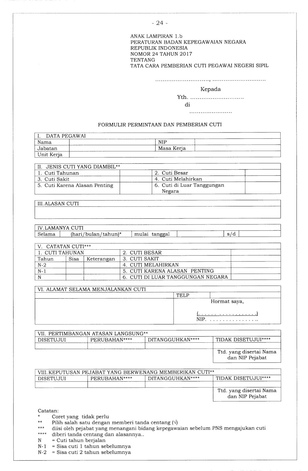 Detail Contoh Form Cuti Nomer 33