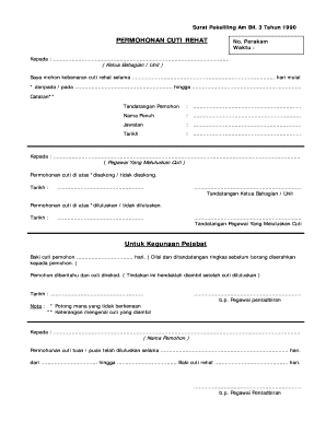 Detail Contoh Form Cuti Nomer 41