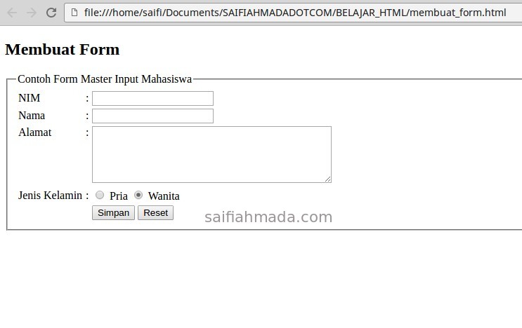 Halaman Unduh untuk file Contoh Form Html yang ke 26