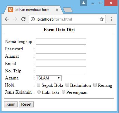 Detail Contoh Form Html Nomer 47