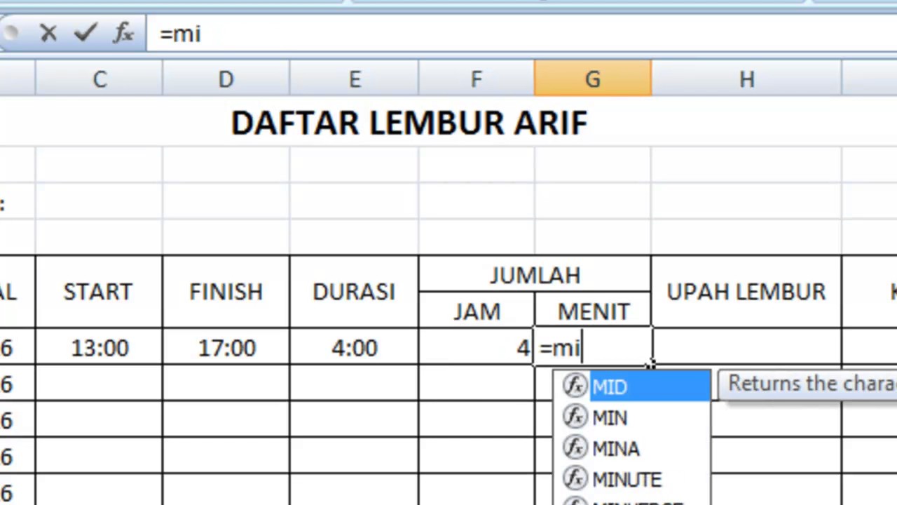 Detail Contoh Form Lembur Nomer 23